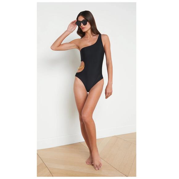 L'Agence Ava Chain One-Piece Swimsuit Size Large - Picture 2 of 9